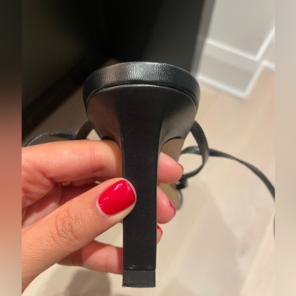 Zara heeled leather square toe sandals- size 37 - Picture 10 of 14